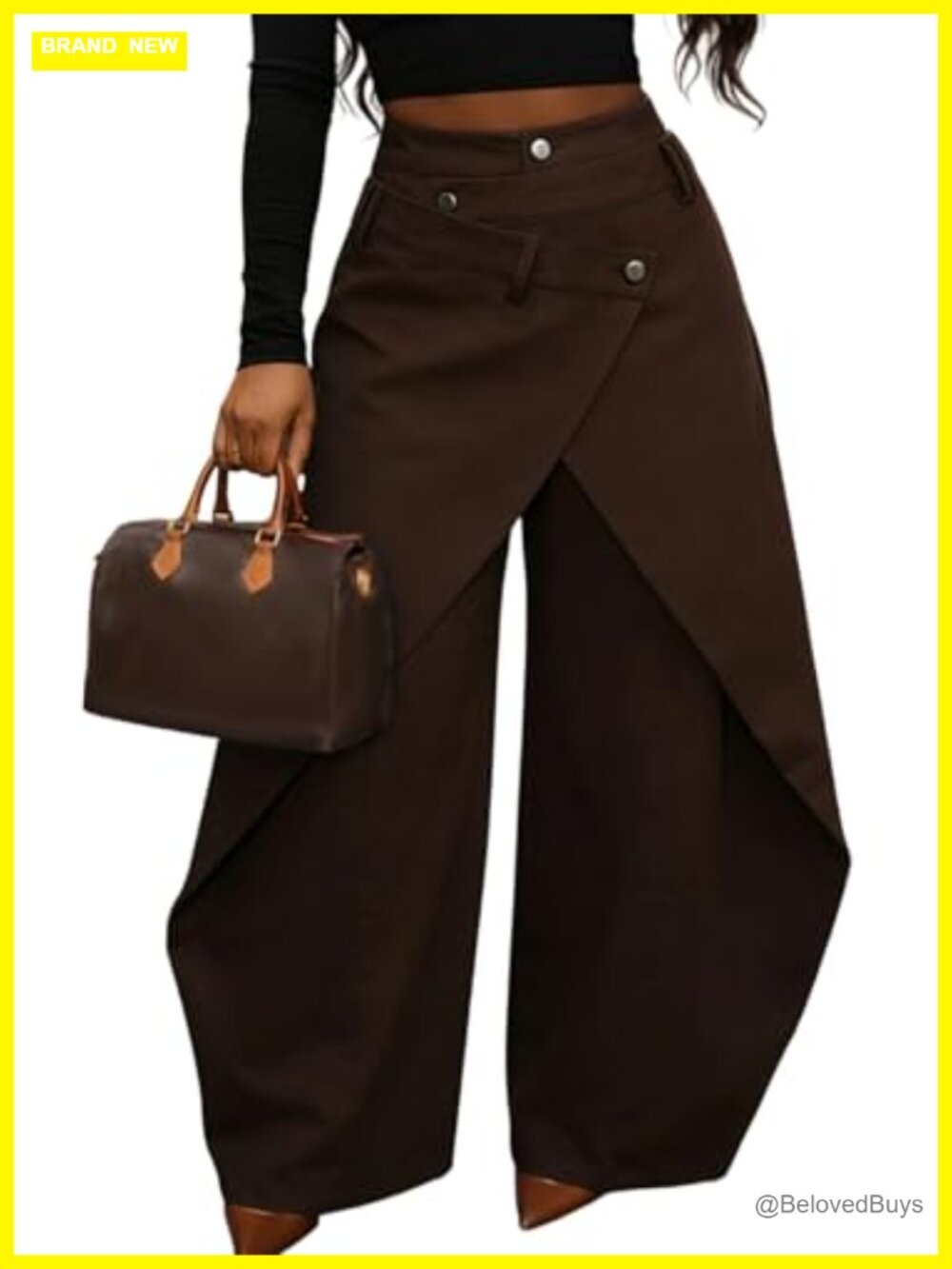 High Waist Asymmetrical Wrap Wide Leg Cargo Pants Y2K Harem Streetwear